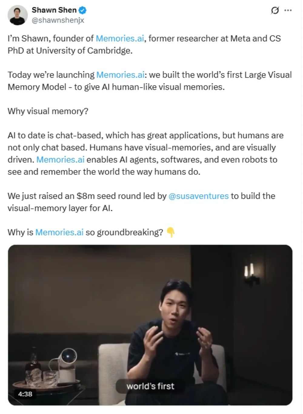 AI终于能像人一样记住视频？全球首个视觉记忆模型内幕揭秘
