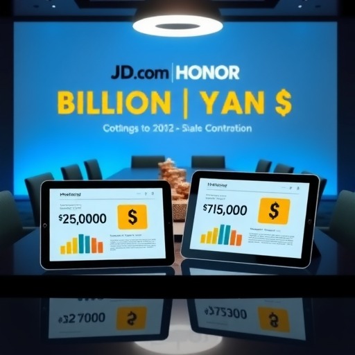 京东与荣耀签署战略合作协议 明确未来三年全渠道销售目标破千亿元(图1)