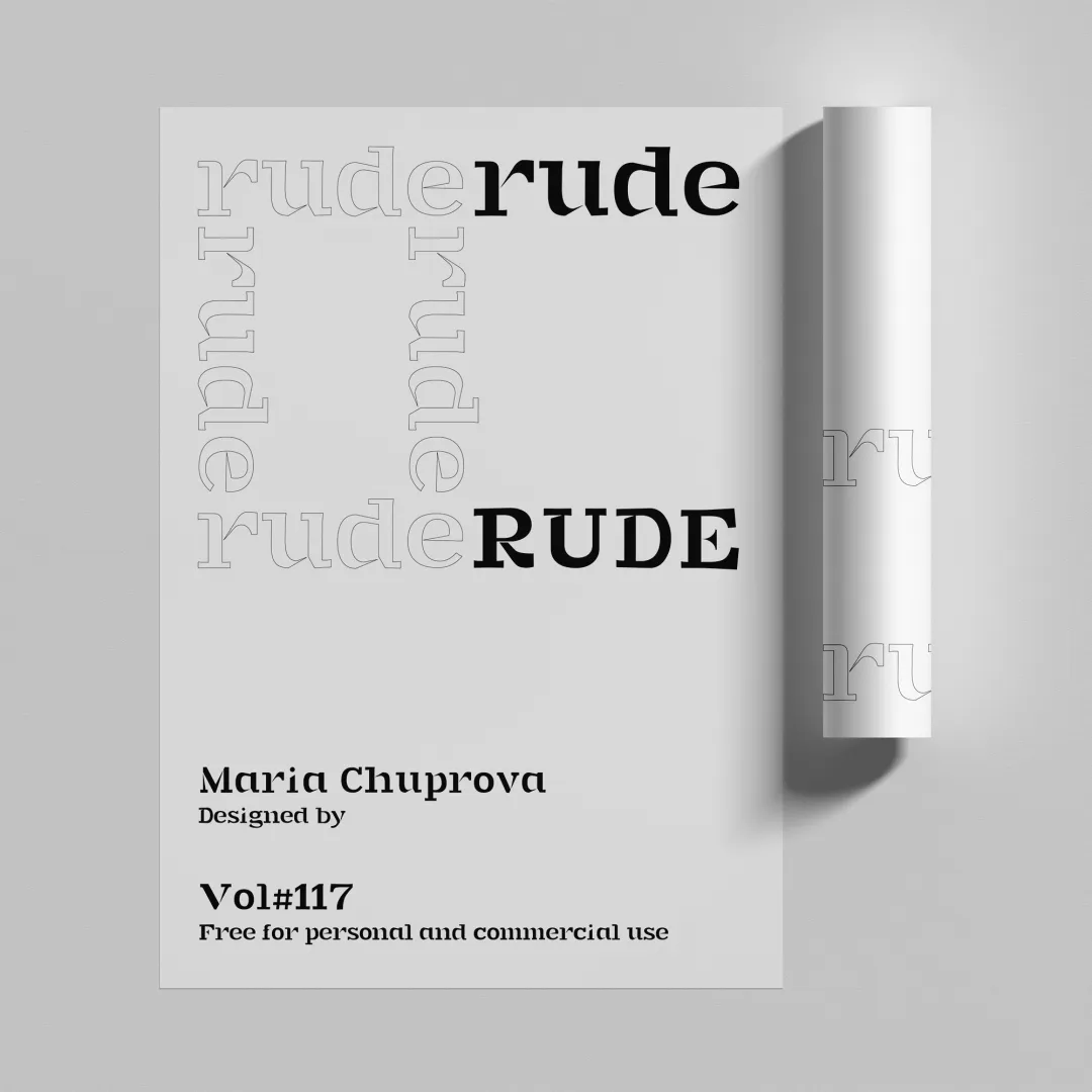 粗犷不羁有力！自带摇滚滤镜的免费商用字体Rude