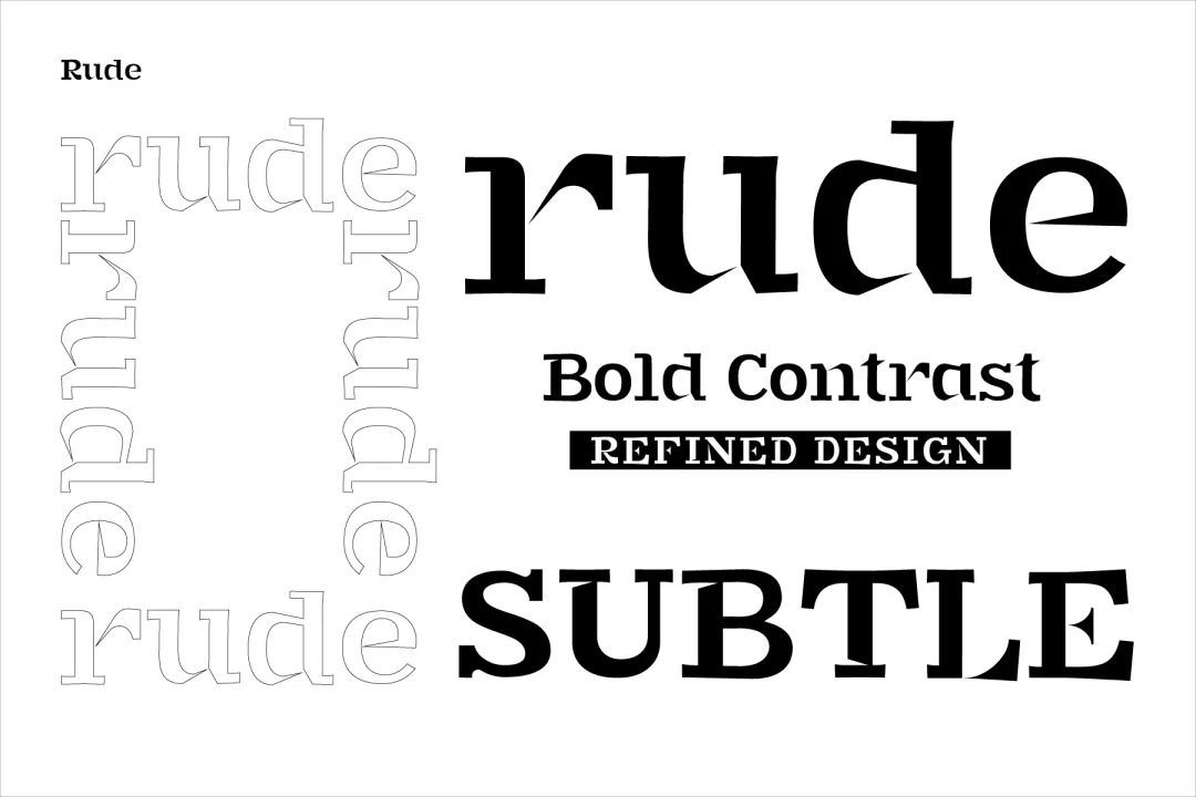 粗犷不羁有力！自带摇滚滤镜的免费商用字体Rude