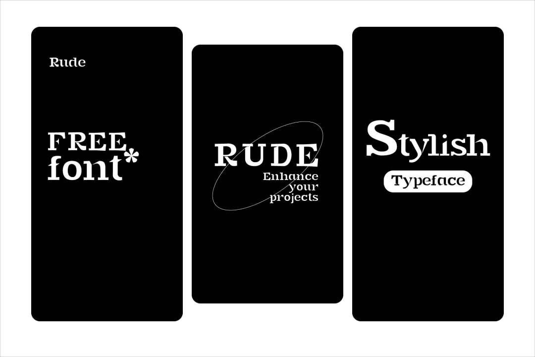 粗犷不羁有力！自带摇滚滤镜的免费商用字体Rude