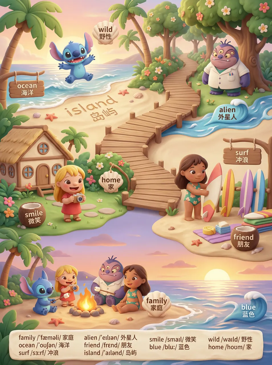 提示词模板来了！教你用AI一键生成卡通动漫英语单词卡