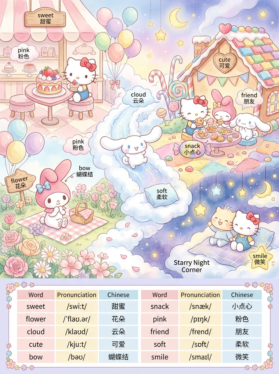 提示词模板来了！教你用AI一键生成卡通动漫英语单词卡