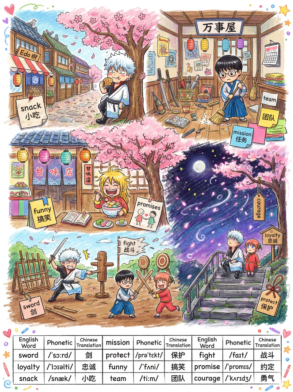 提示词模板来了！教你用AI一键生成卡通动漫英语单词卡