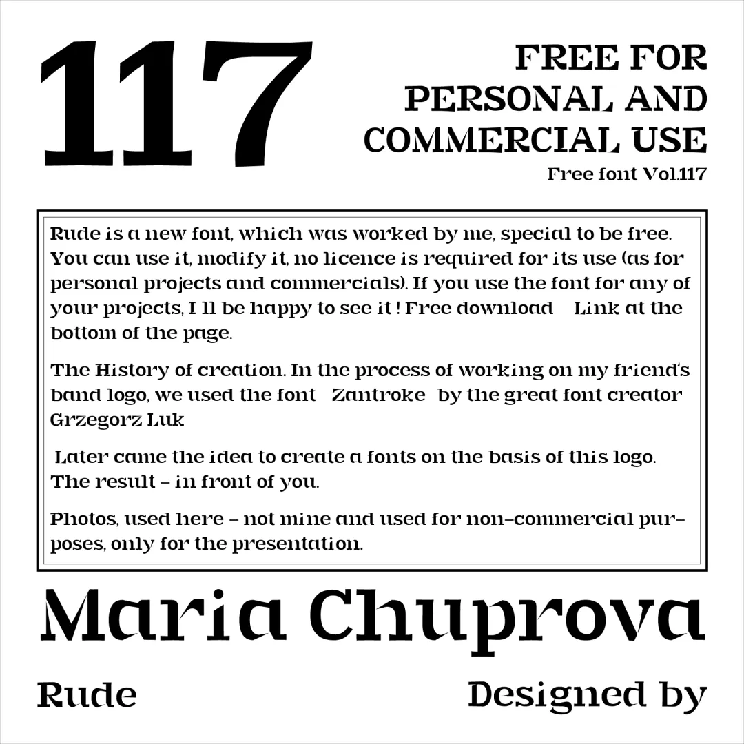 粗犷不羁有力！自带摇滚滤镜的免费商用字体Rude