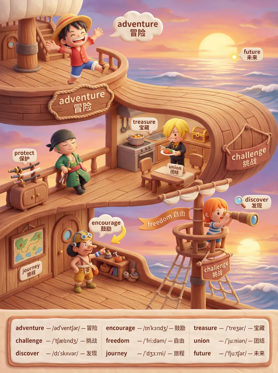 提示词模板来了！教你用AI一键生成卡通动漫英语单词卡