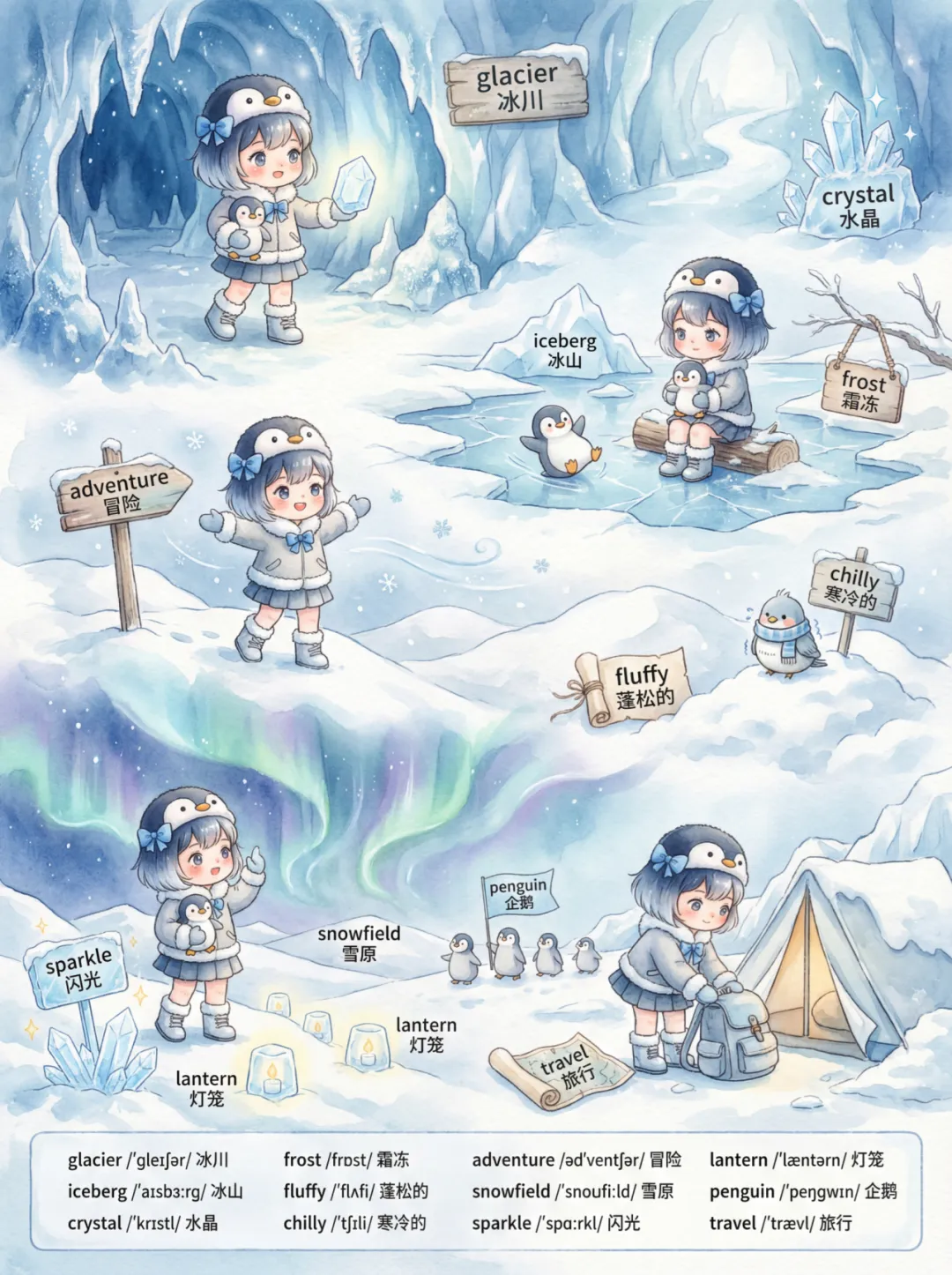 提示词模板来了！教你用AI一键生成卡通动漫英语单词卡