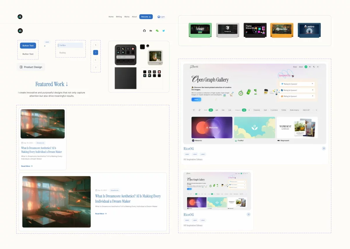 保姆级教程！设计师个人网站全流程指南：设计篇