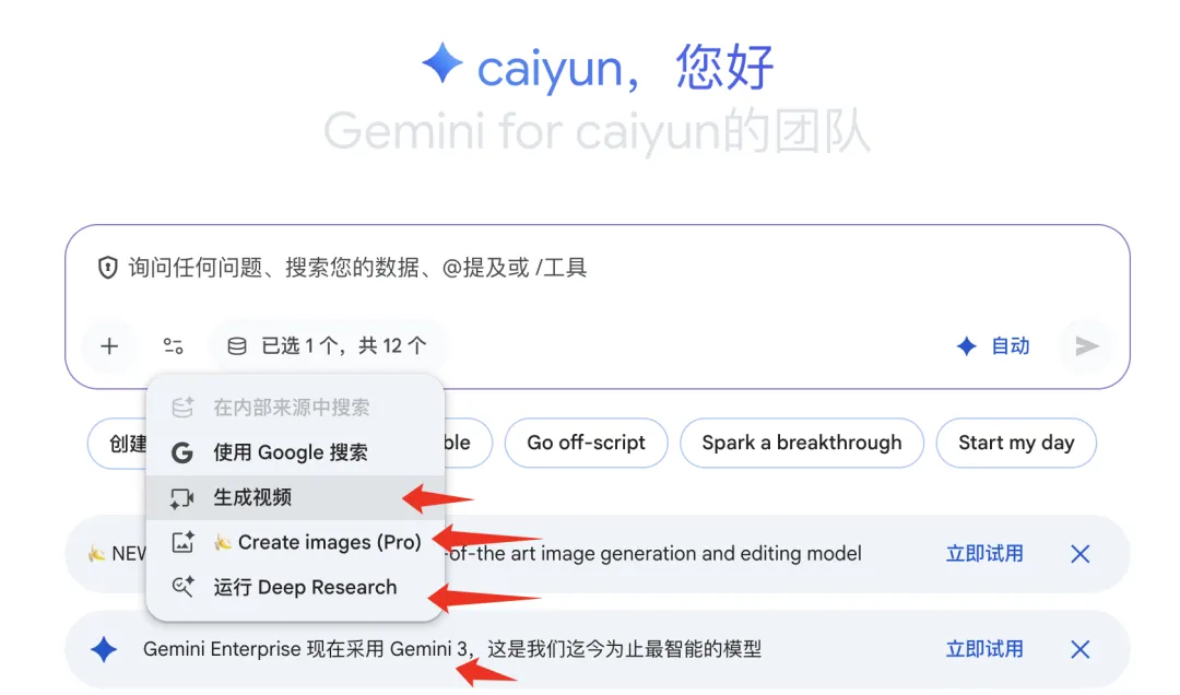 手慢无！教你免费用上目前最火最强的 Gemini 3 Pro 全家桶！