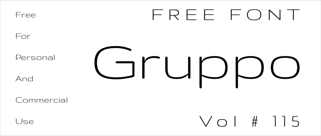 想找简洁现代的展示类字体？试试这款免费的Gruppo