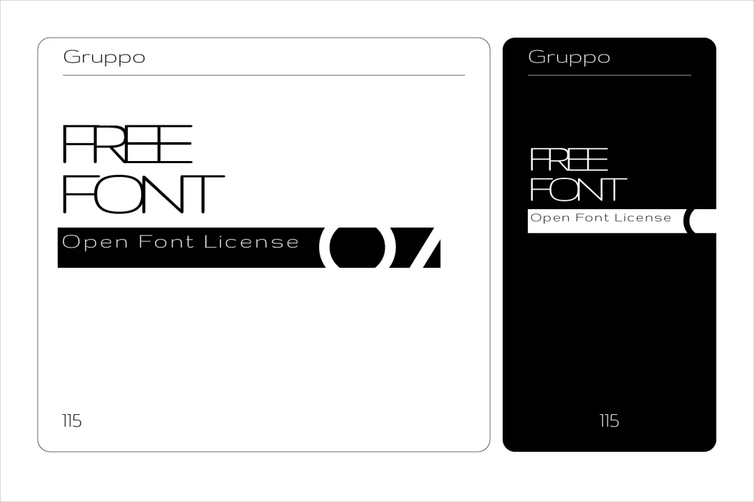 想找简洁现代的展示类字体？试试这款免费的Gruppo