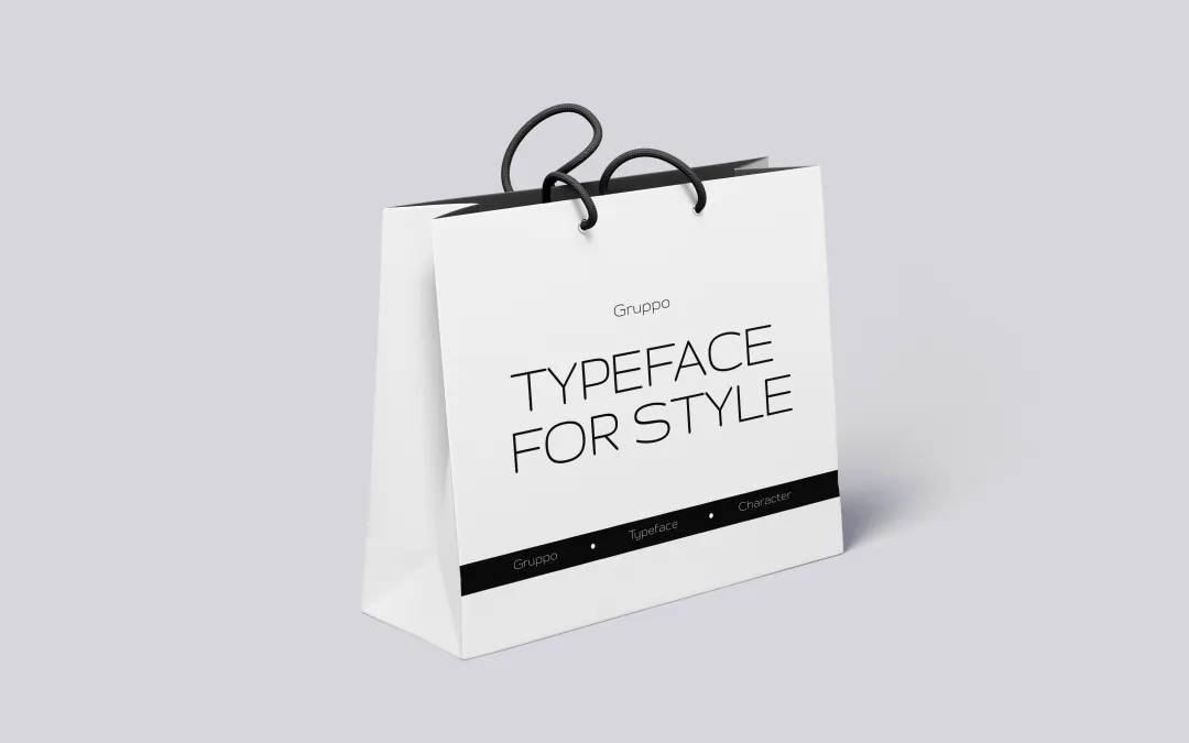 想找简洁现代的展示类字体？试试这款免费的Gruppo