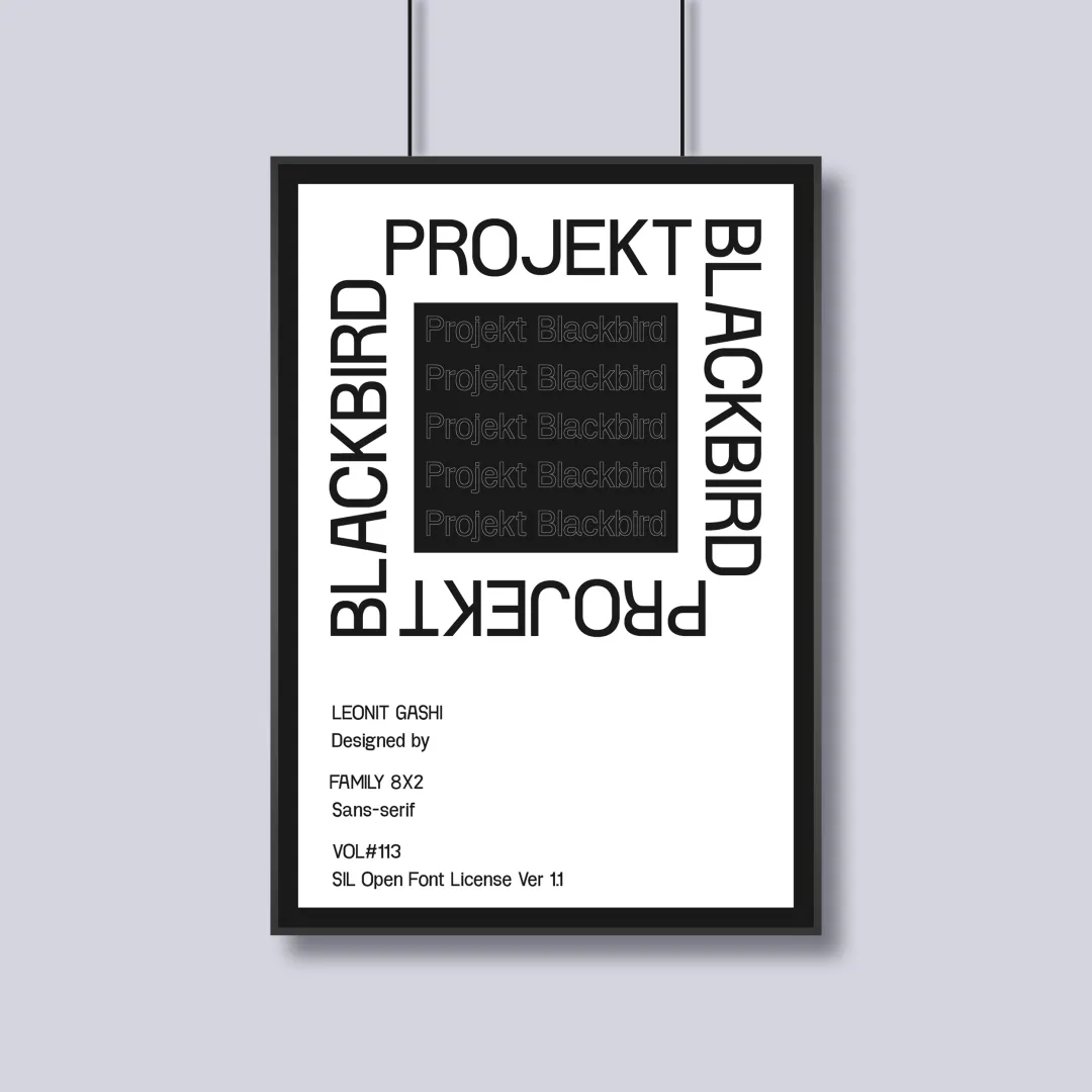 想找简洁干净的无衬线字体？试试这款免费的Projekt Blackbird