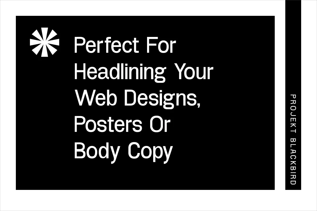 想找简洁干净的无衬线字体？试试这款免费的Projekt Blackbird