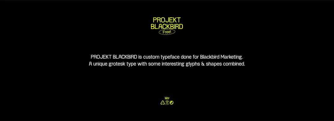 想找简洁干净的无衬线字体？试试这款免费的Projekt Blackbird