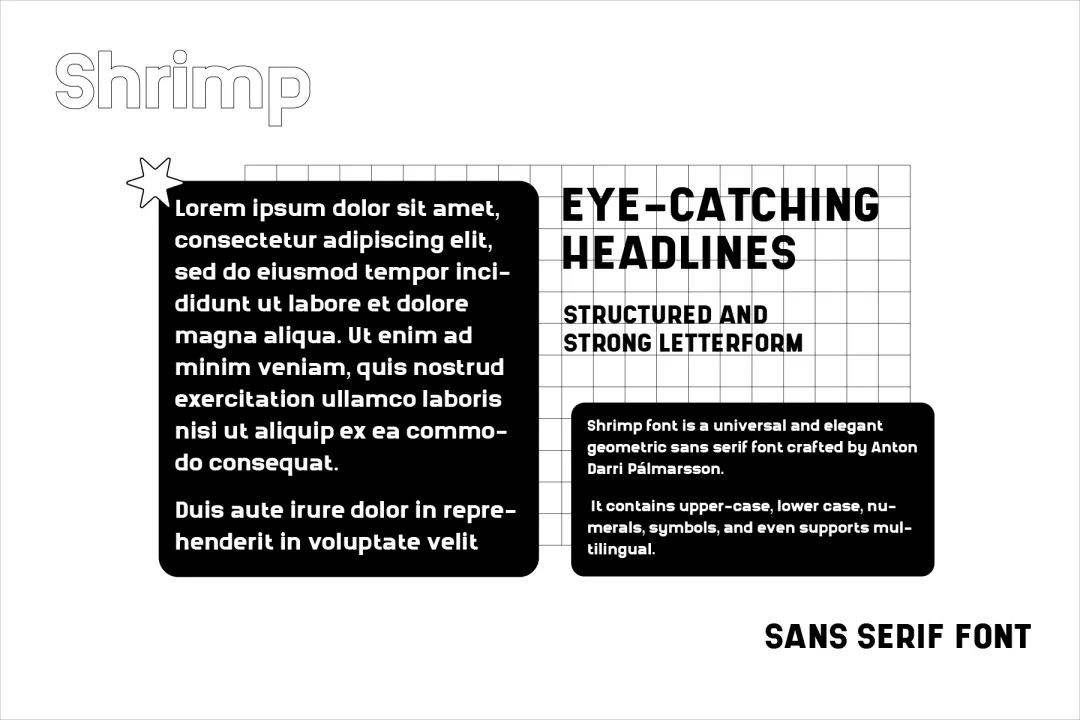 想找现代几何风格的无衬线字体？试试这款免费的Shrimp