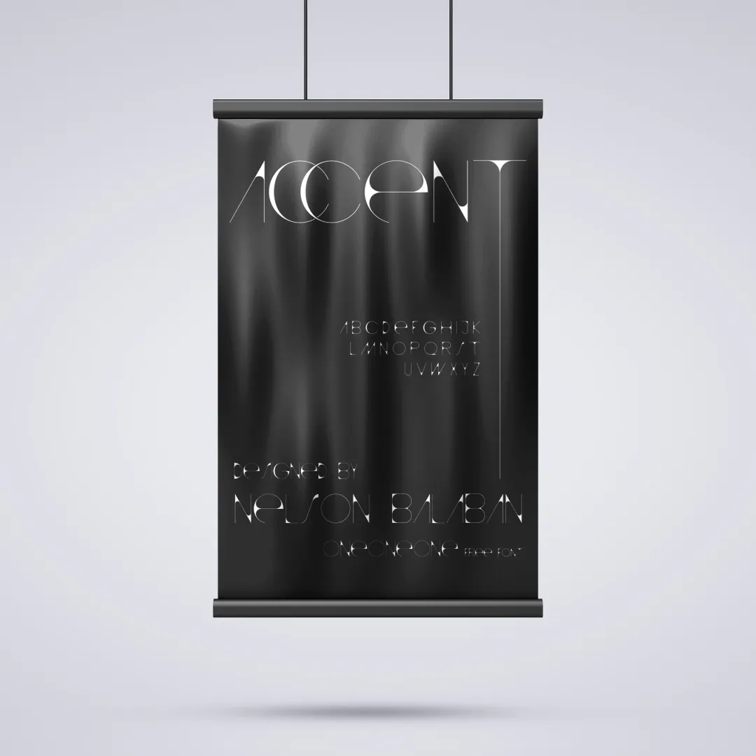 想找时尚高级的展示类字体？试试这款免费的Accent