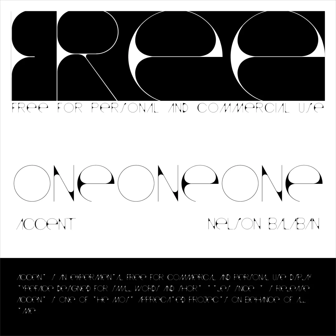 想找时尚高级的展示类字体？试试这款免费的Accent