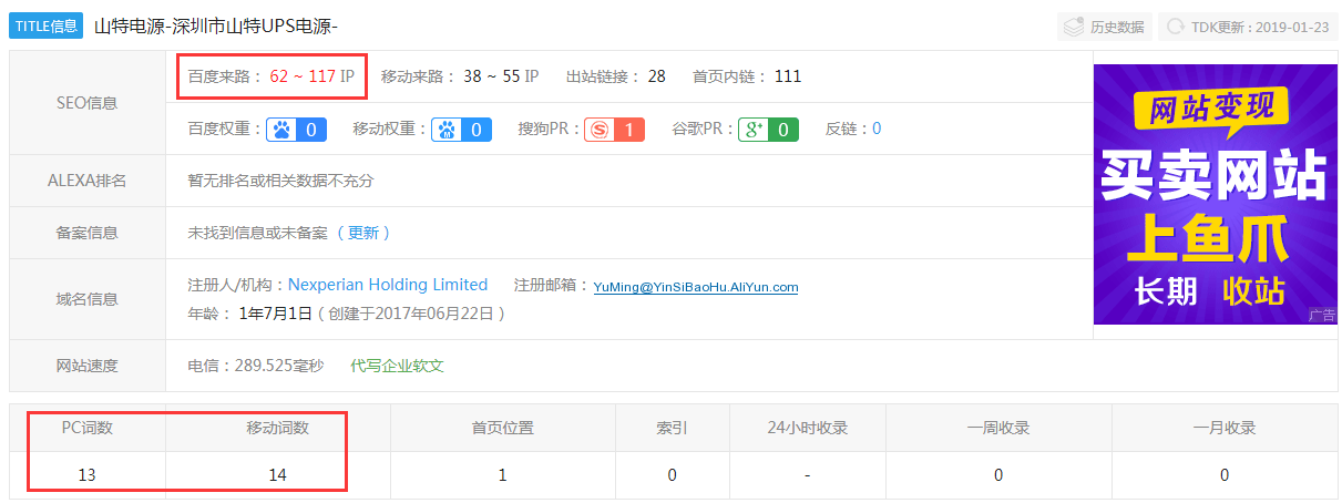 山特UPS电源网站内部优化案例(图5)