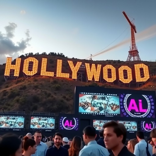 中美合办：全球 AI 影视作品征集活动在洛杉矶启动，总台电影台标首次亮相好莱坞(图2)