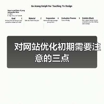 对网站优化初期需要注意的三点（图3）