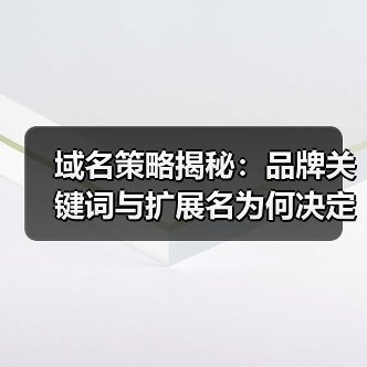 域名策略揭秘：品牌关键词与扩展名为何决定你的线上命运（图1）