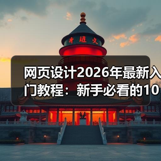 网页设计2026年最新入门教程：新手必看的10个实战避坑指南