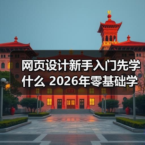 网页设计新手入门先学什么 2026年零基础学习路线与工具清单