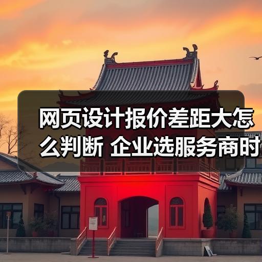网页设计报价差距大怎么判断 企业选服务商时该看哪些费用项