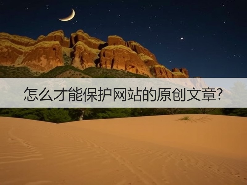 怎么才能保护网站的原创文章?