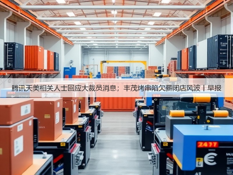 腾讯天美相关人士回应大裁员消息；丰茂烤串陷欠薪闭店风波丨早报(图2)