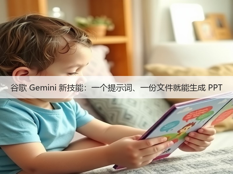 谷歌 Gemini 新技能：一个提示词、一份文件就能生成 PPT