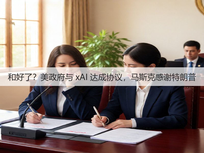 和好了？美政府与 xAI 达成协议，马斯克感谢特朗普(图3)