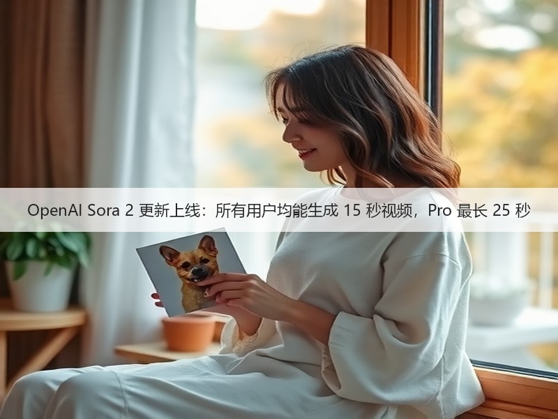 OpenAI Sora 2 更新上线：所有用户均能生成 15 秒视频，Pro 最长 25 秒(图3)