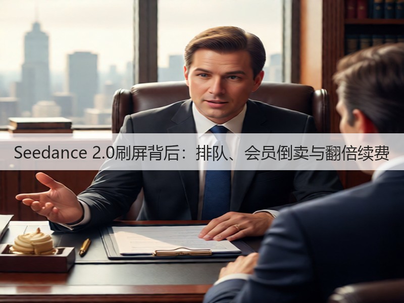 Seedance 2.0刷屏背后：排队、会员倒卖与翻倍续费(图2)