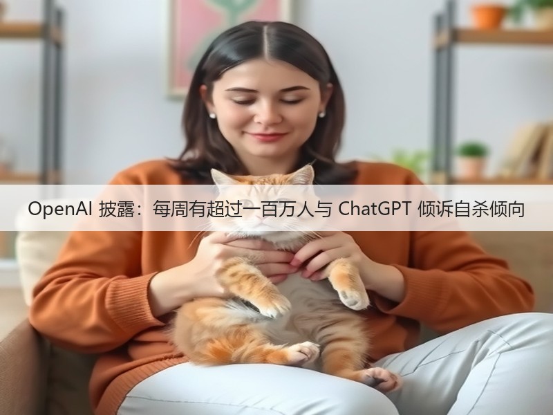 OpenAI 披露：每周有超过一百万人与 ChatGPT 倾诉自杀倾向(图1)