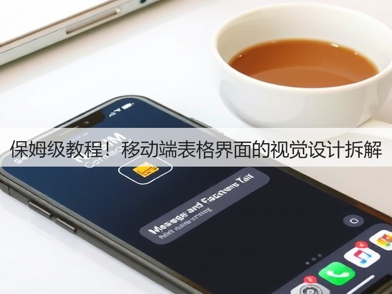保姆级教程！移动端表格界面的视觉设计拆解(图2)