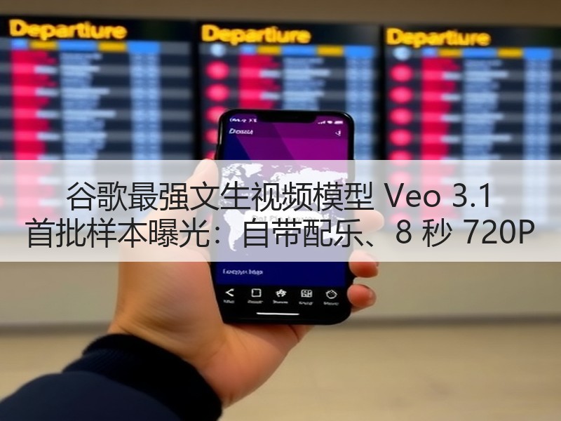 谷歌最强文生视频模型 Veo 3.1 首批样本曝光：自带配乐、8 秒 720P