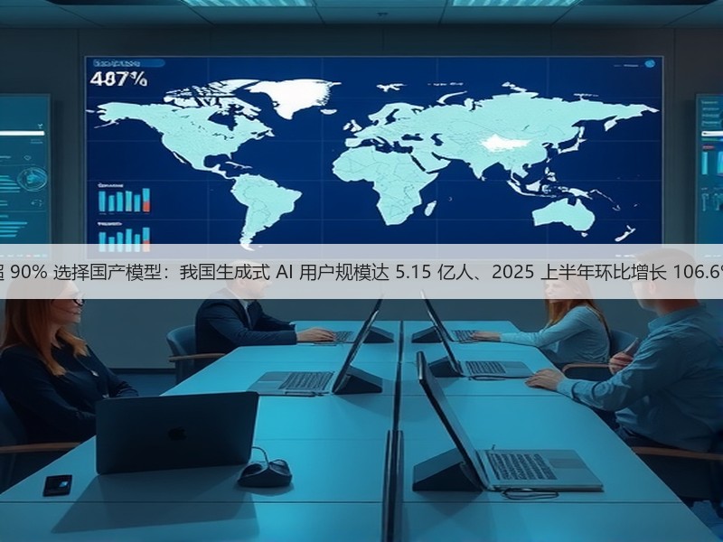 超 90% 选择国产模型:我国生成式 AI 用户规模达 5.15 亿人、2025 上半年环比增长 106.6%(图3) 超 90% 选择国产模型:我国生成式 AI 用户规模达 5.15 亿人、2025 上半年环比增长 106.6%(图3)