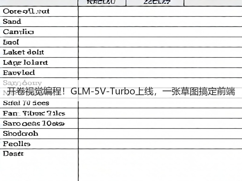 开卷视觉编程!GLM-5V-Turbo上线,一张草图搞定前端(图2) 开卷视觉编程!GLM-5V-Turbo上线,一张草图搞定前端(图2)