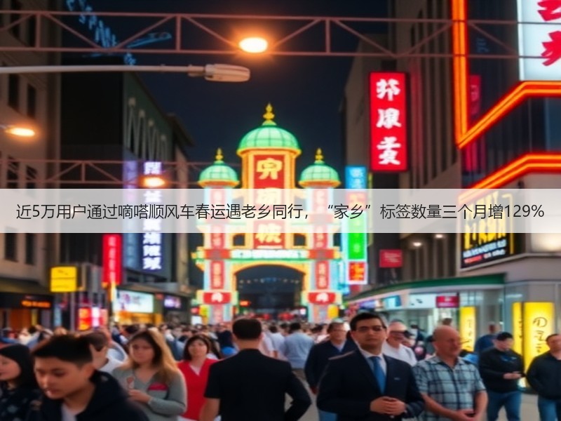 近5万用户通过嘀嗒顺风车春运遇老乡同行，“家乡”标签数量三个月增129%(图3)