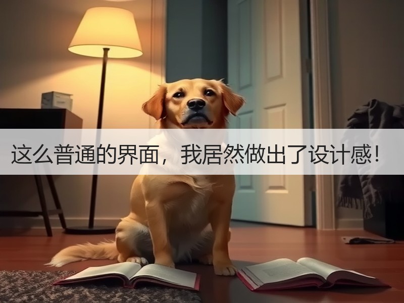 这么普通的界面,我居然做出了设计感! 这么普通的界面,我居然做出了设计感!