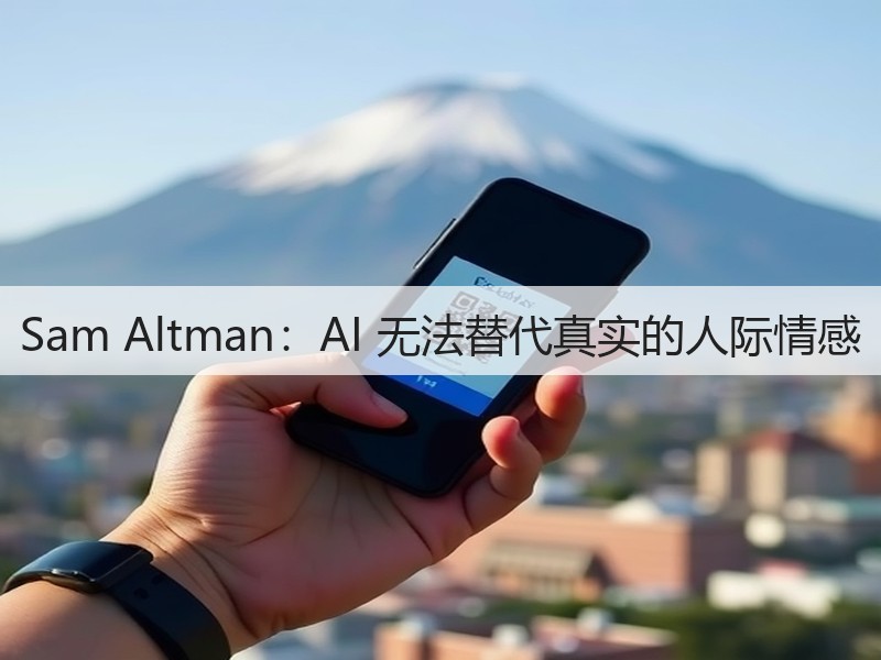 Sam Altman:AI 无法替代真实的人际情感(图2) Sam Altman:AI 无法替代真实的人际情感(图2)