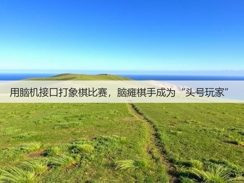 用脑机接口打象棋比赛,脑瘫棋手成为“头号玩家”(图3) 用脑机接口打象棋比赛,脑瘫棋手成为“头号玩家”(图3)