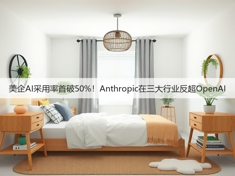 美企AI采用率首破50%!Anthropic在三大行业反超OpenAI(图3) 美企AI采用率首破50%!Anthropic在三大行业反超OpenAI(图3)