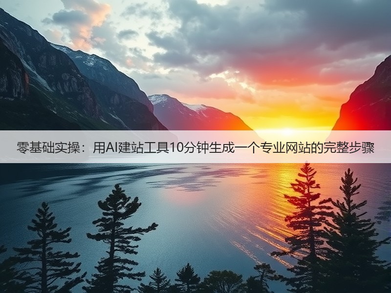 零基础实操:用AI建站工具10分钟生成一个专业网站的完整步骤(图2) 零基础实操:用AI建站工具10分钟生成一个专业网站的完整步骤(图2)