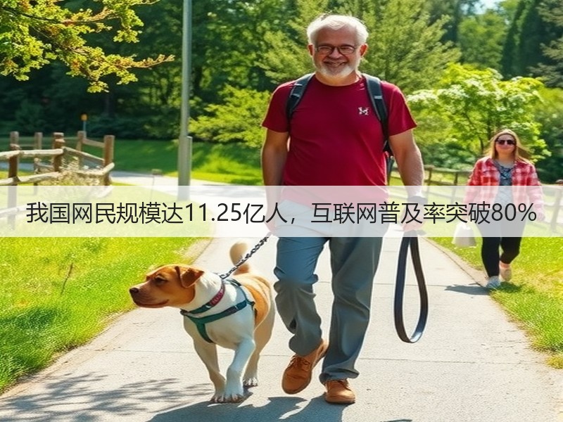 我国网民规模达11.25亿人，互联网普及率突破80%(图2)