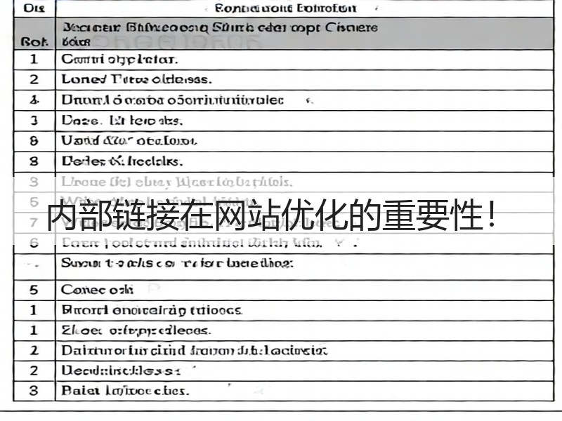 内部链接在网站优化的重要性！