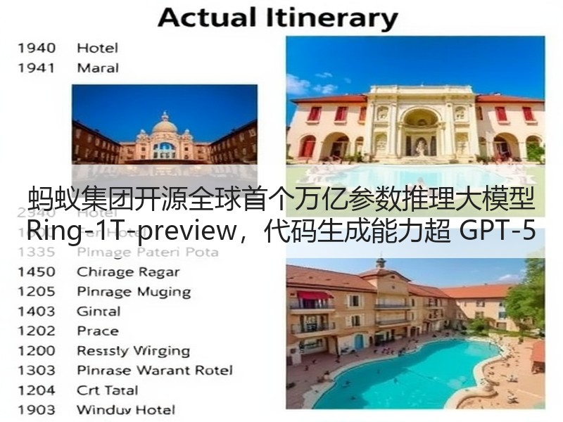 蚂蚁集团开源全球首个万亿参数推理大模型 Ring-1T-preview，代码生成能力超 GPT-5
