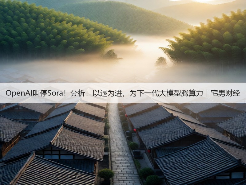 OpenAI叫停Sora！分析：以退为进，为下一代大模型腾算力｜宅男财经(图2)